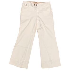 Route 66 white denim wide leg pants 11/12‎
